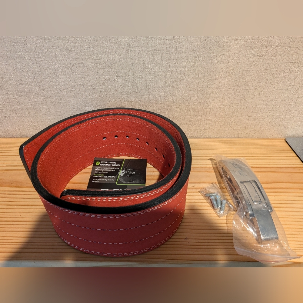 Fitness Red and Black Men’s Gym Belt - Picture 2 of 7